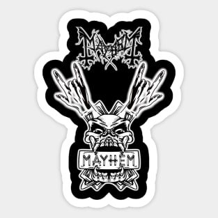 mayhem skull Sticker